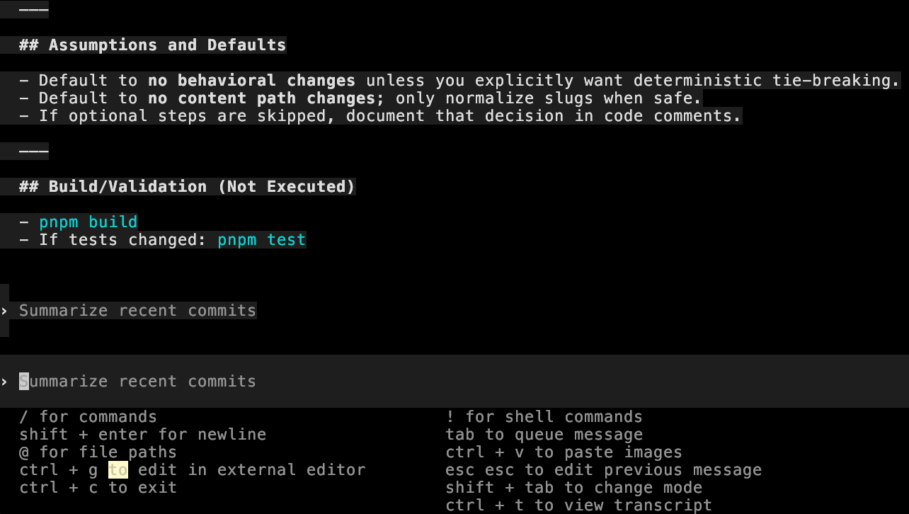 Codex external editor shortcut